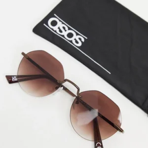Angled Rimless Sunglasses
